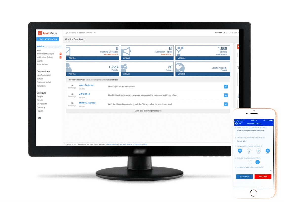 alertmedia dashboard