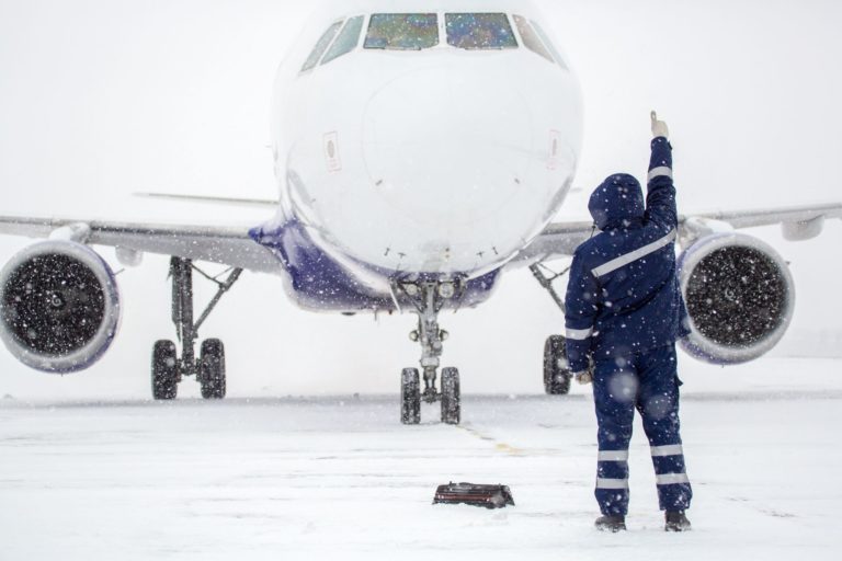 business travel in the winter