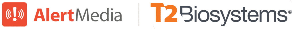 AlertMedia and T2 Biosystems logos