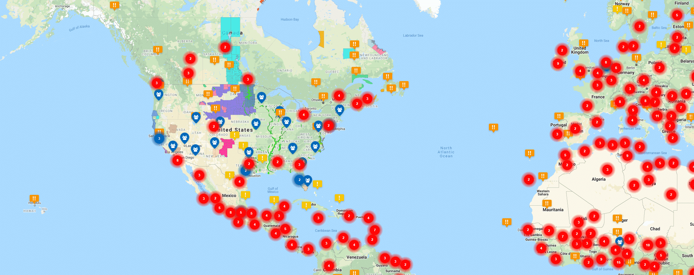 travel safety index map