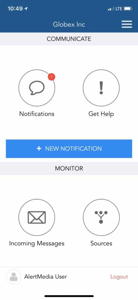 Emergency Notification App AlertMedia