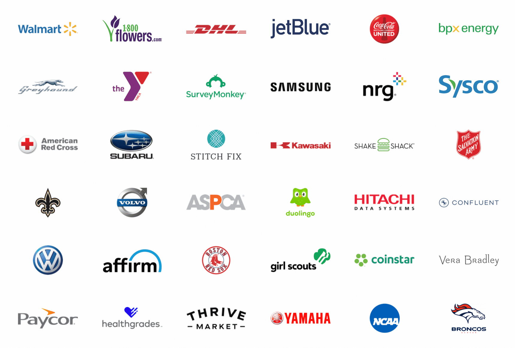 Grid of logos representing AlertMedia customers