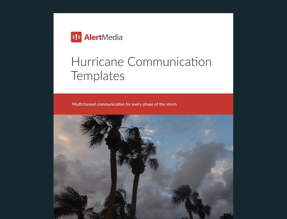 AlertMedia Hurricane Communication Templates Cover