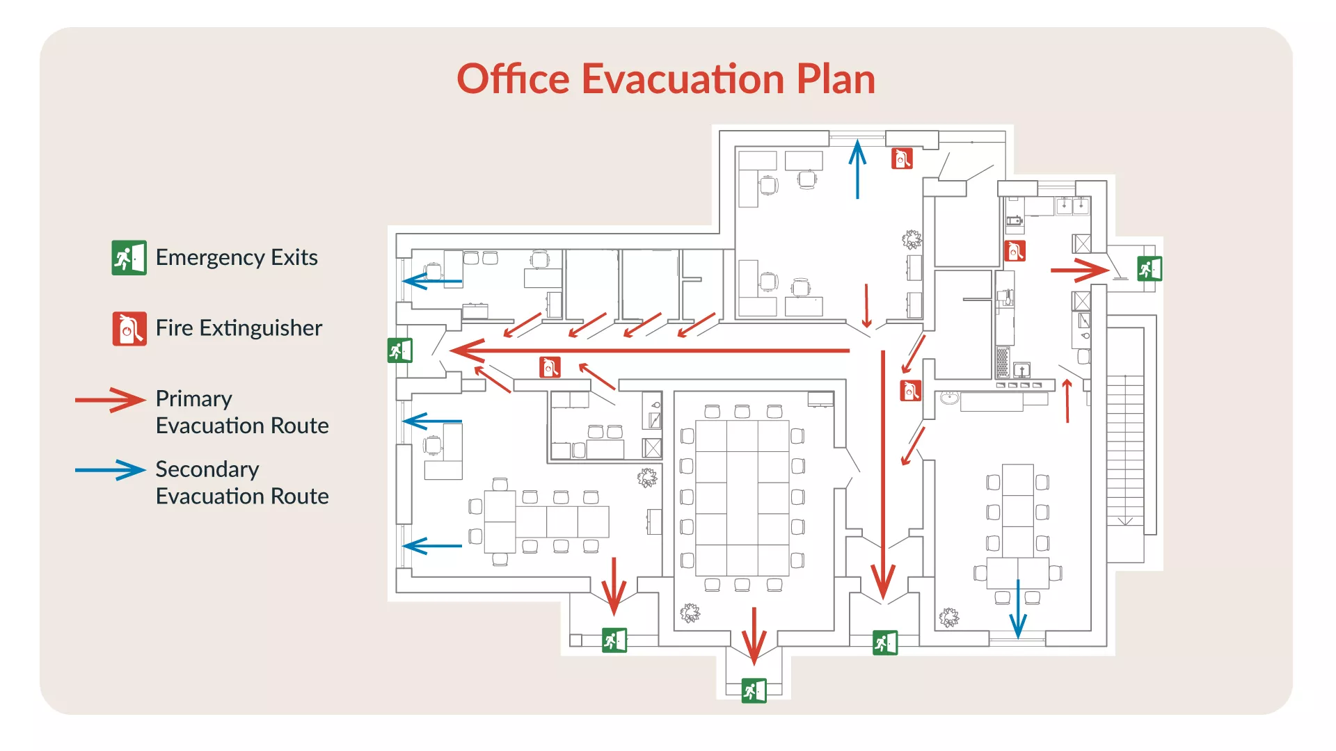 office evacuation plan infographic
