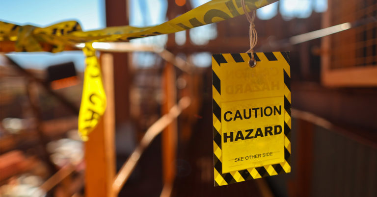 Caution Hazard Sign