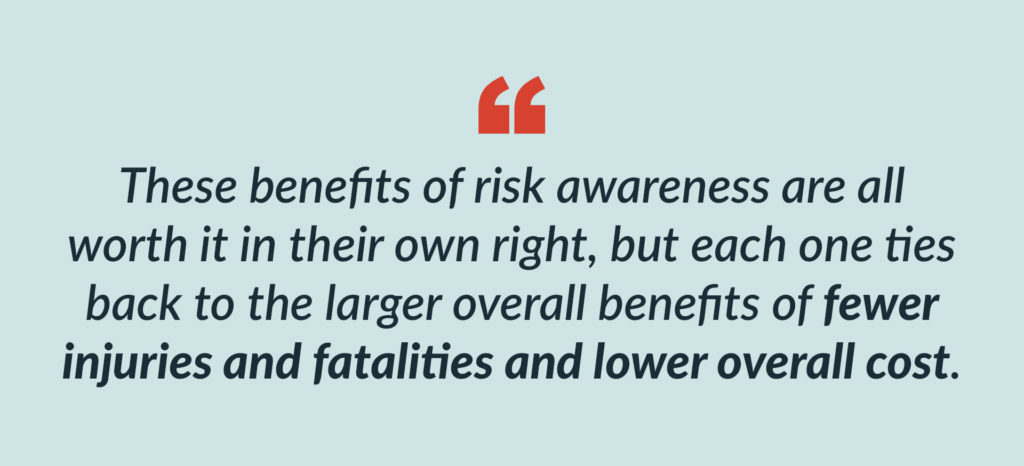 Quote on the benefits of risk awareness