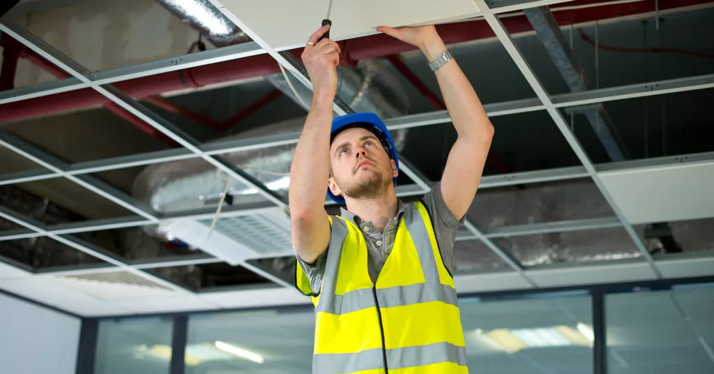 Worker on ladder situational awareness