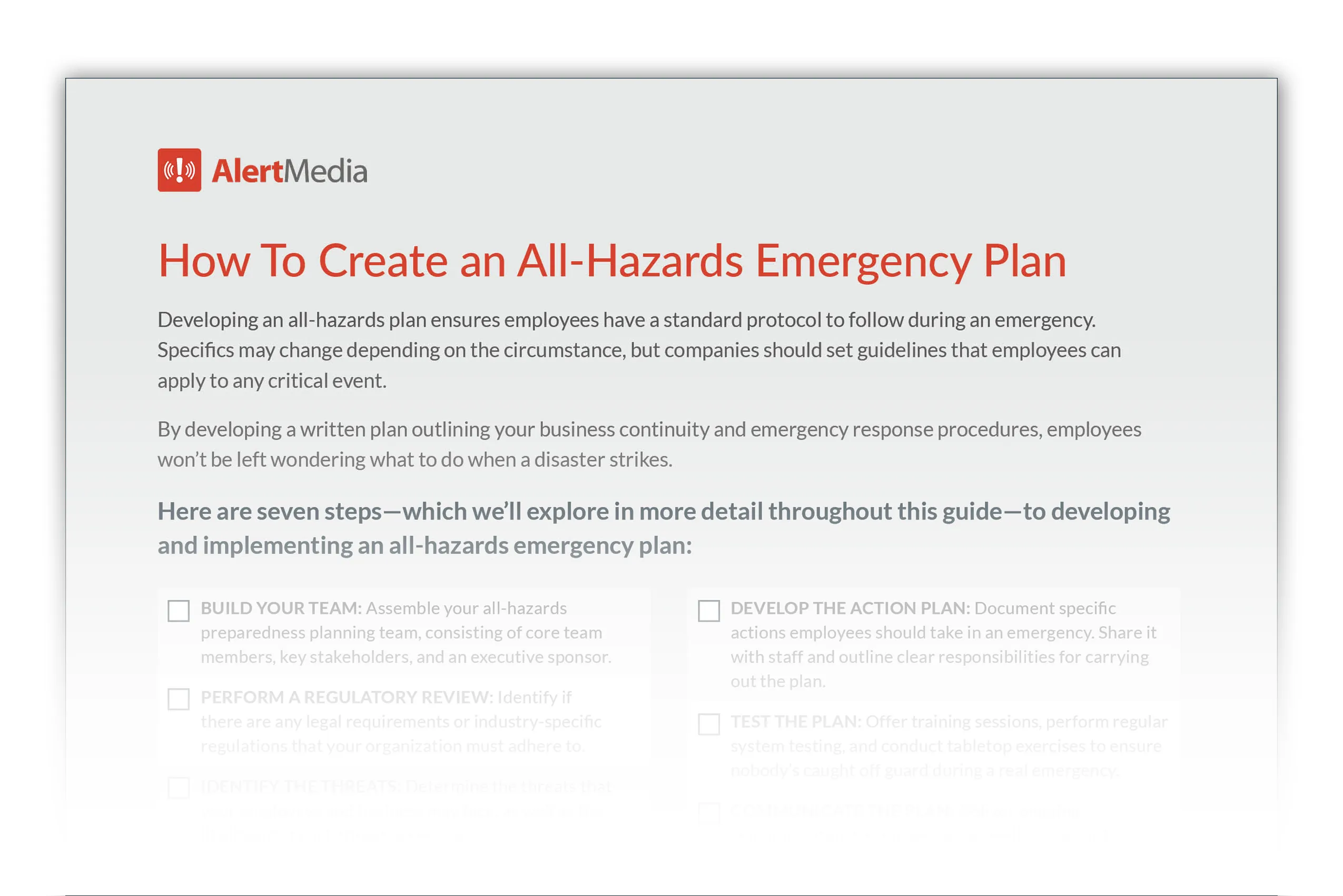 Preview of AlertMedia's All-Hazards Preparedness Guide