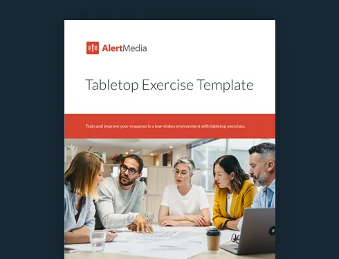 Thumbnail view of the Tabletop Exercise Template cover page