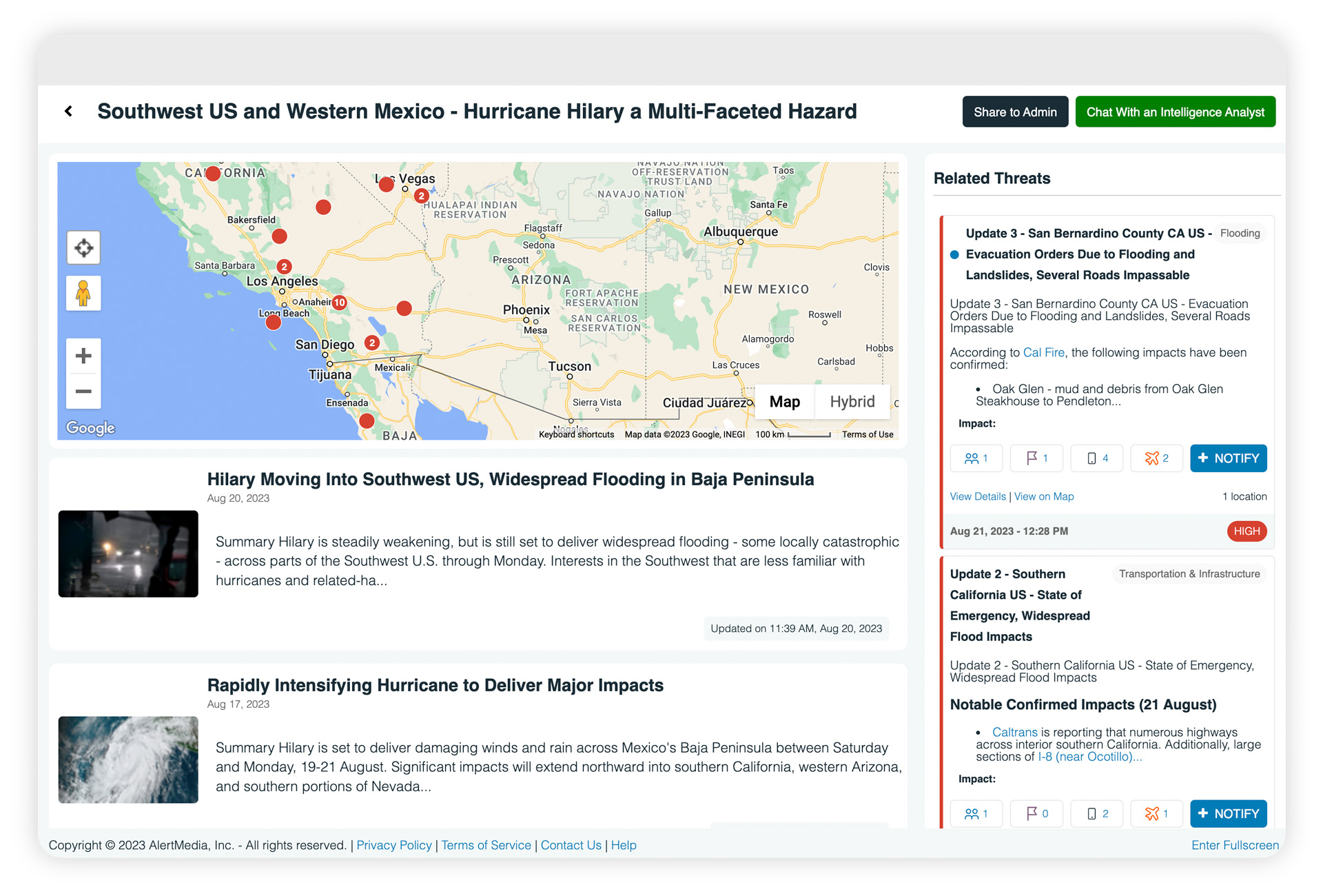 preview of situation reports